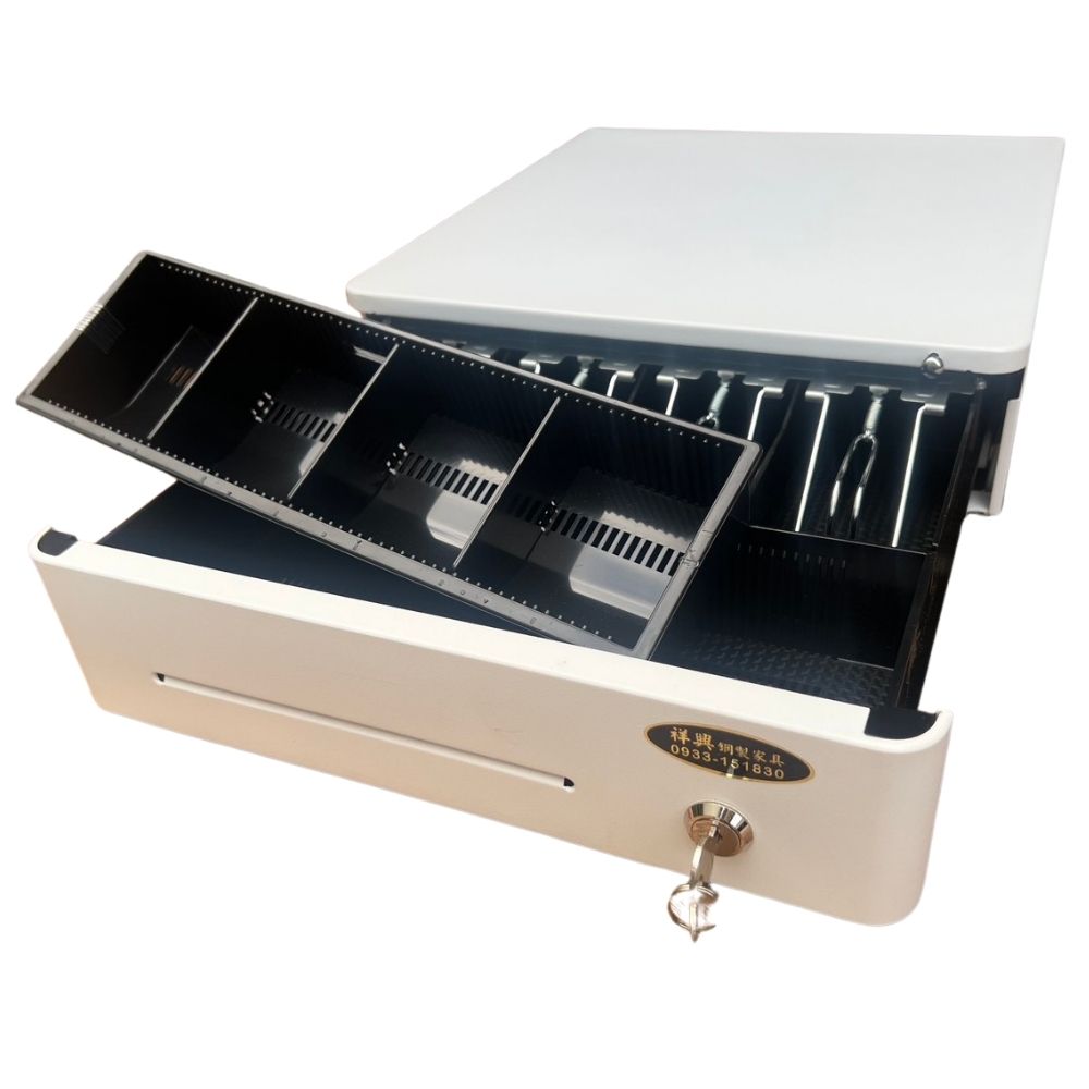 [新竹現貨] 祥興33型有鈴聲收銀錢箱 觸碰式 金庫 免電力錢箱 錢屜  附鑰匙 附鈴聲 祥興錢箱