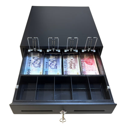 [新竹現貨] 祥興大容量收銀錢箱 有鈴聲選項 金庫 可外接出單機/POS機 收銀機 免電力 手動按鈕式 可分離鐵底盤 型號: 41型 36型 祥興錢箱