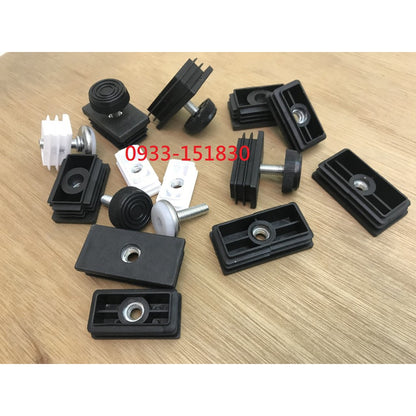 新竹現貨-扁管內塞扁管外套,扁管附螺母腳塞.長方管塞管帽方管塞.方管腳套.方管腳墊管帽