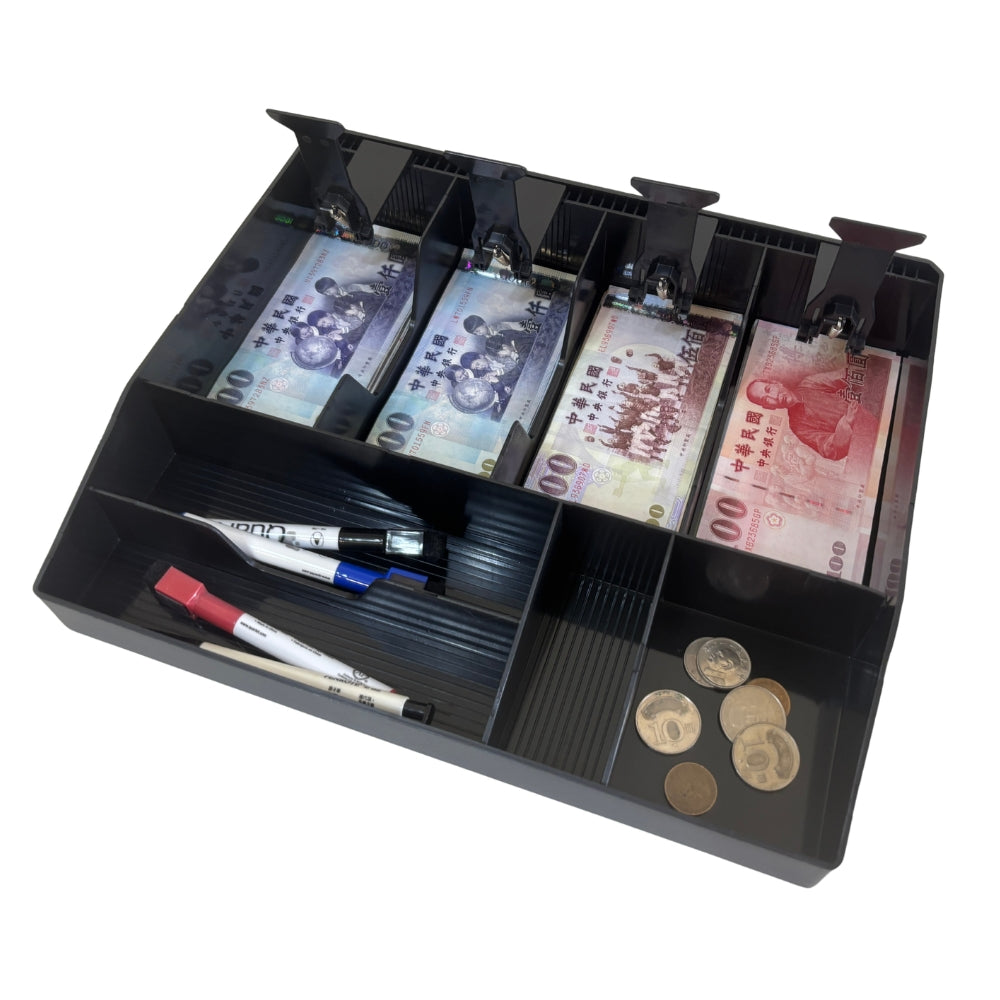 祥興現金收納盒 錢盤 鈔票收納盒 錢盤 容量大 錢盒 鈔票零錢盤 現金收納盒 收銀盒