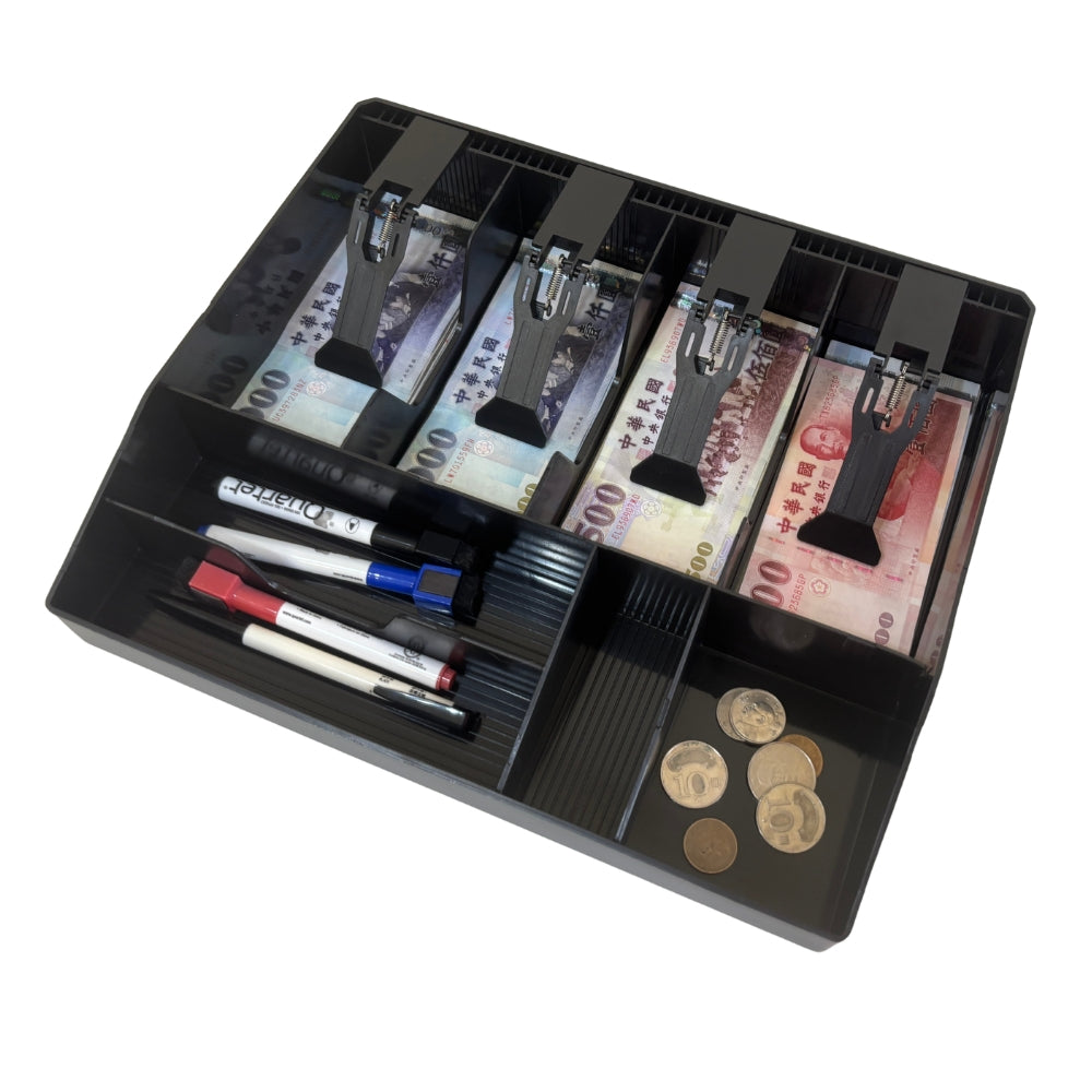 祥興現金收納盒 錢盤 鈔票收納盒 錢盤 容量大 錢盒 鈔票零錢盤 現金收納盒 收銀盒