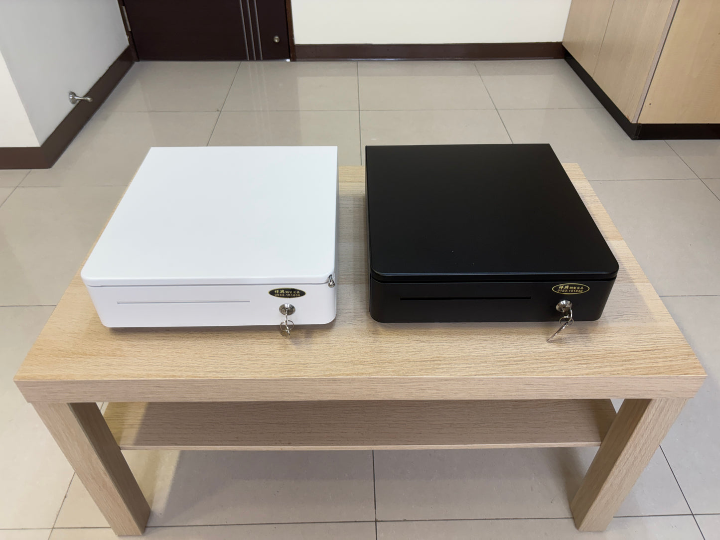 [新竹現貨] 祥興33型各式有鈴聲收銀錢箱 熱賣款! 金庫 廠家直銷/附鈴聲/收銀機/收據機/POS出單機/RJ11介面 祥興錢箱