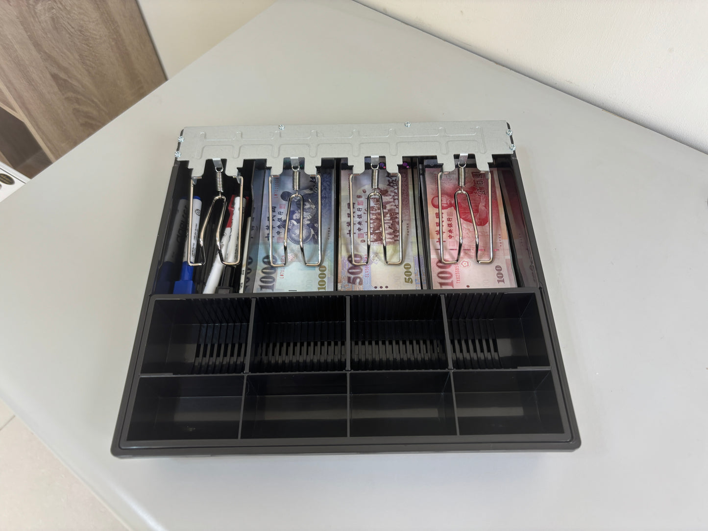 祥興現金收納盒 錢盤 鈔票收納盒 錢盤 容量大 錢盒 鈔票零錢盤 現金收納盒 收銀盒