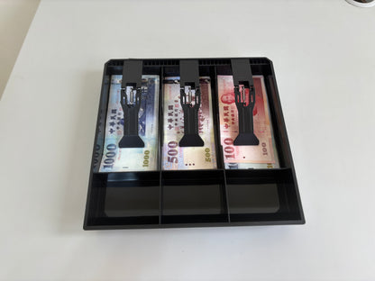 祥興現金收納盒 錢盤 鈔票收納盒 錢盤 容量大 錢盒 鈔票零錢盤 現金收納盒 收銀盒