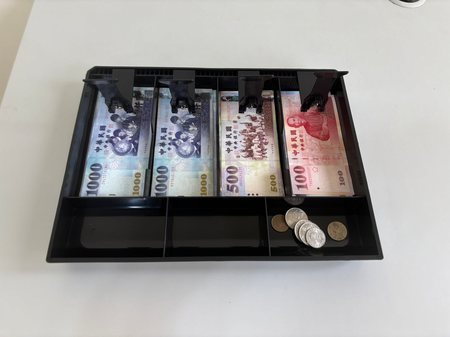 祥興現金收納盒 錢盤 鈔票收納盒 錢盤 容量大 錢盒 鈔票零錢盤 現金收納盒 收銀盒