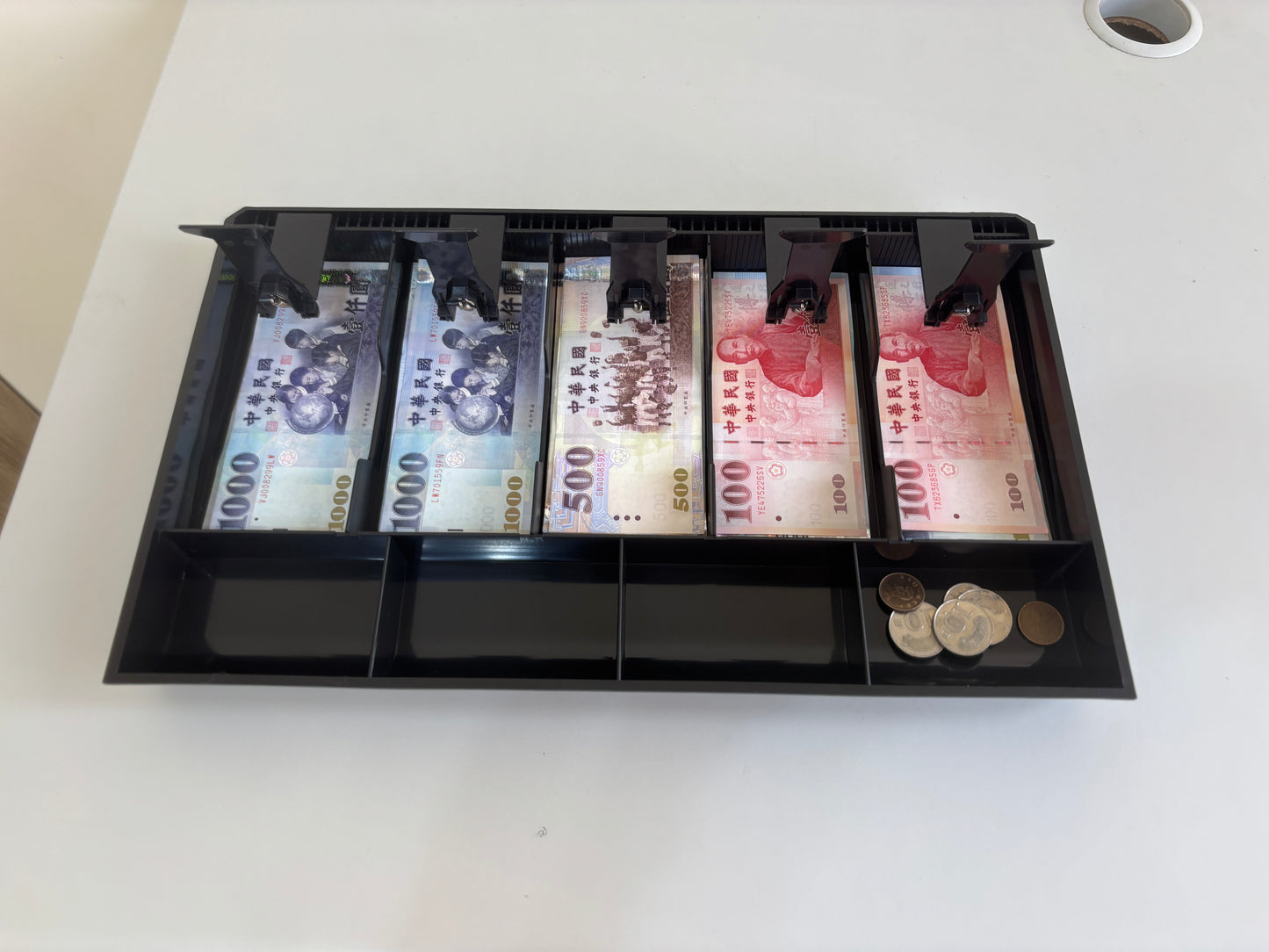 祥興現金收納盒 錢盤 鈔票收納盒 錢盤 容量大 錢盒 鈔票零錢盤 現金收納盒 收銀盒