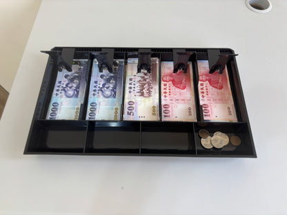 祥興現金收納盒 錢盤 鈔票收納盒 錢盤 容量大 錢盒 鈔票零錢盤 現金收納盒 收銀盒