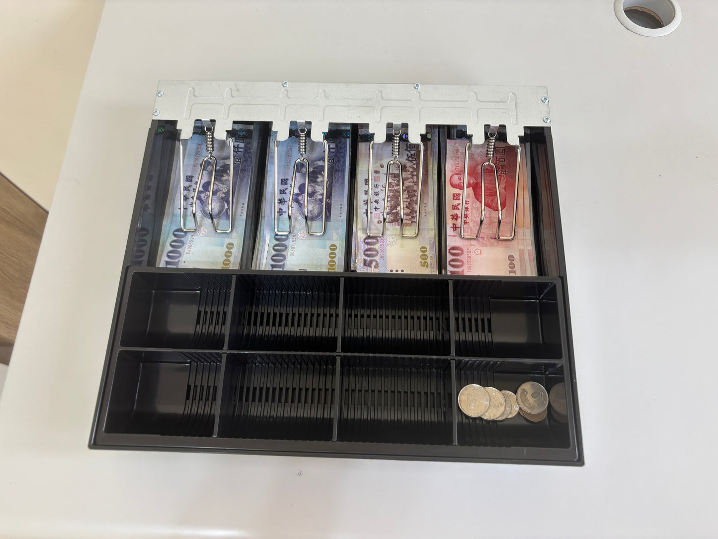 祥興現金收納盒 錢盤 鈔票收納盒 錢盤 容量大 錢盒 鈔票零錢盤 現金收納盒 收銀盒