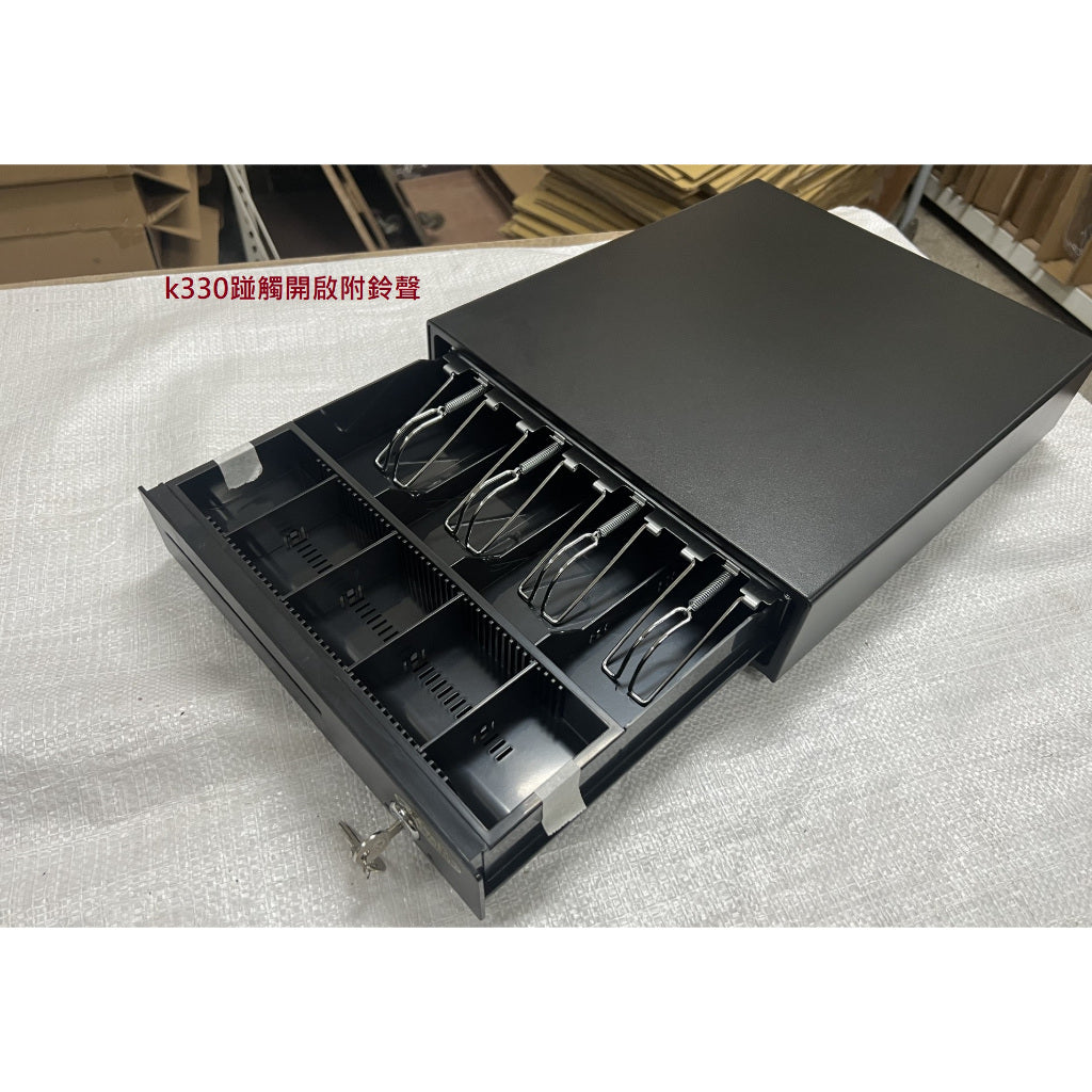 各式小型手動式錢箱 免電力收銀箱 附鈴聲 附鑰匙及附RJ11可接POS機:33型